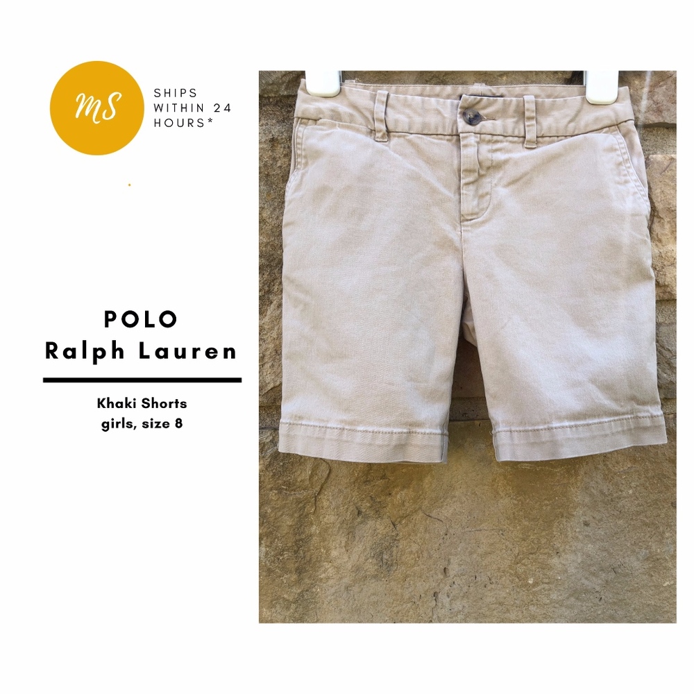 POLO Ralph Lauren Khaki Girls Shorts, Size 8